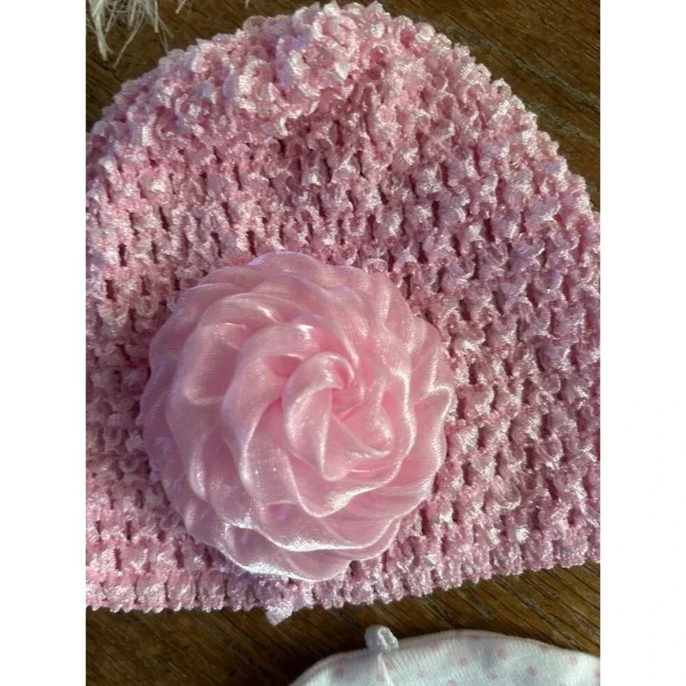 Baby girl hat and bunting bundle